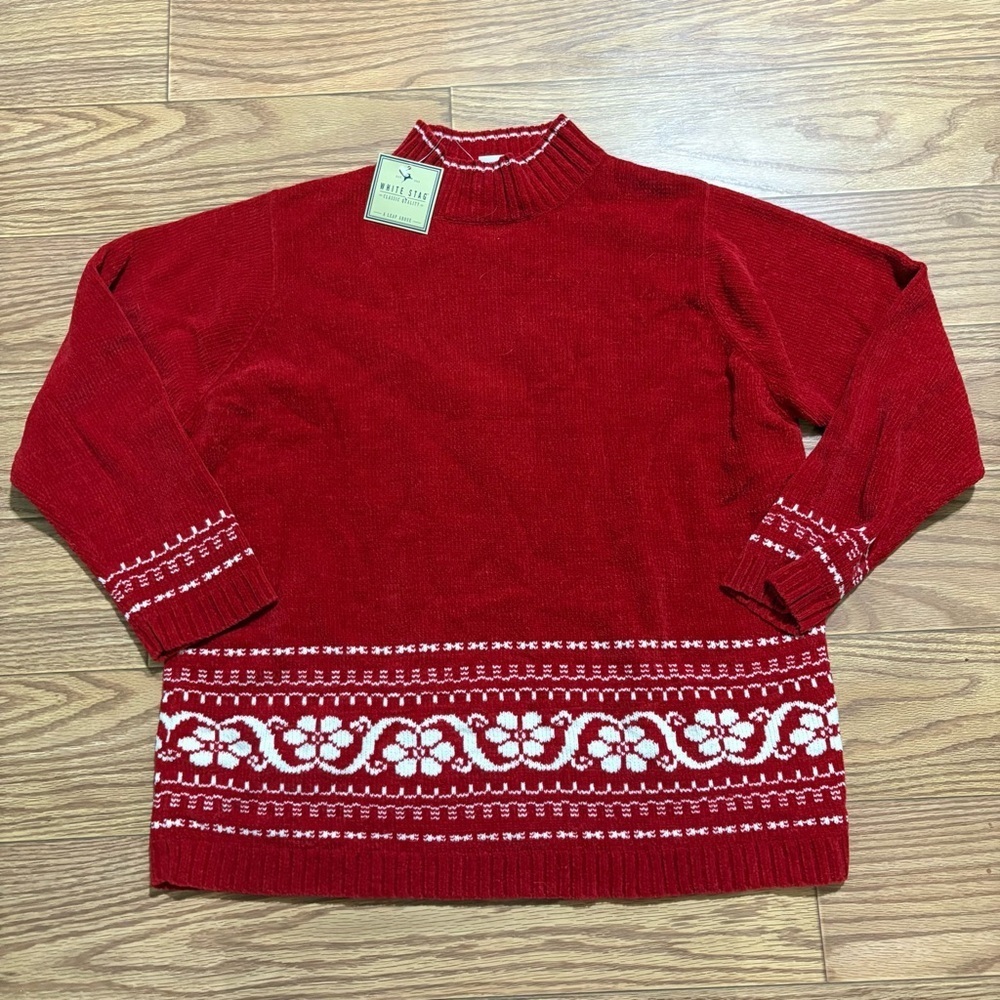 Vintage White Stag Sweater XL